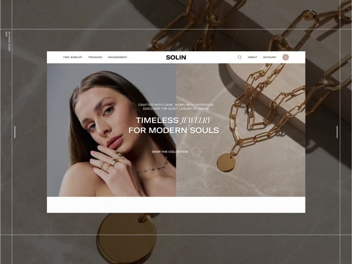 Jewelry store poster — UX/UI design by Horizoners
