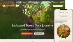 Moonflower Guide Co website design hero section